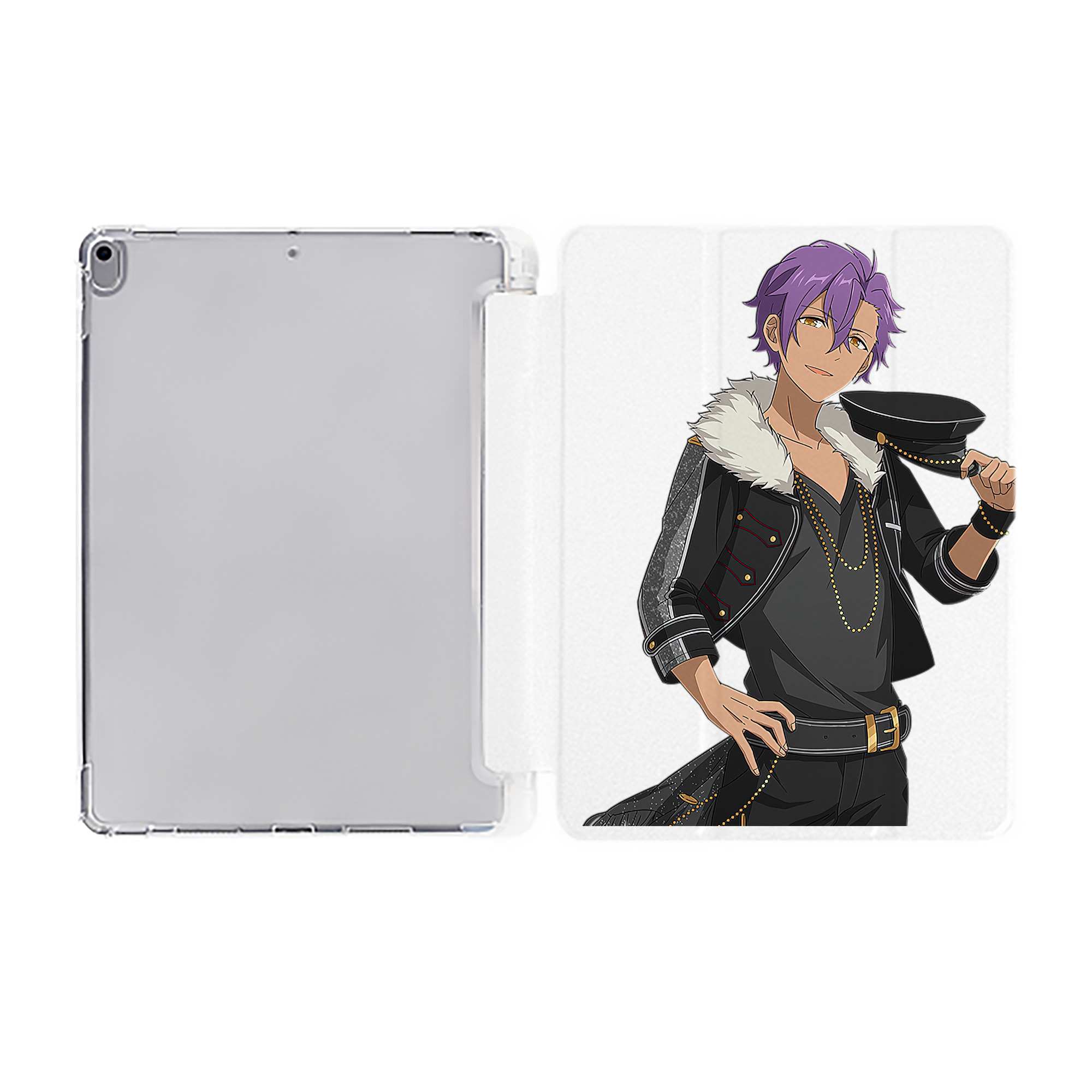 （画像用） あんさんぶるスターズ! Ensemble Stars IPad ケース ペン収納付き 三つ折りスタンド PUレザー×シリコン 対応機種9.5/10.5/10.9インチ
